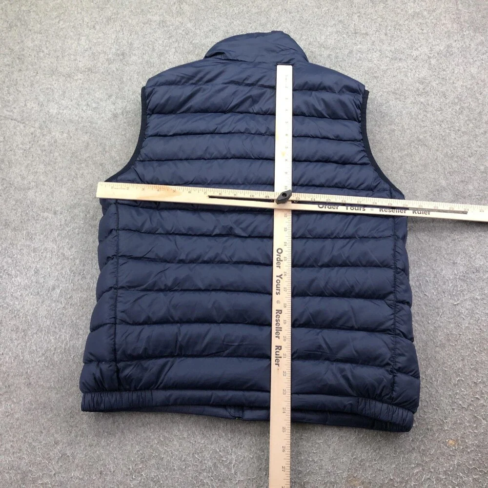 Polo Ralph Lauren Vest Mens Medium Blue Quilted Full Zip Down Puffer Outdoor